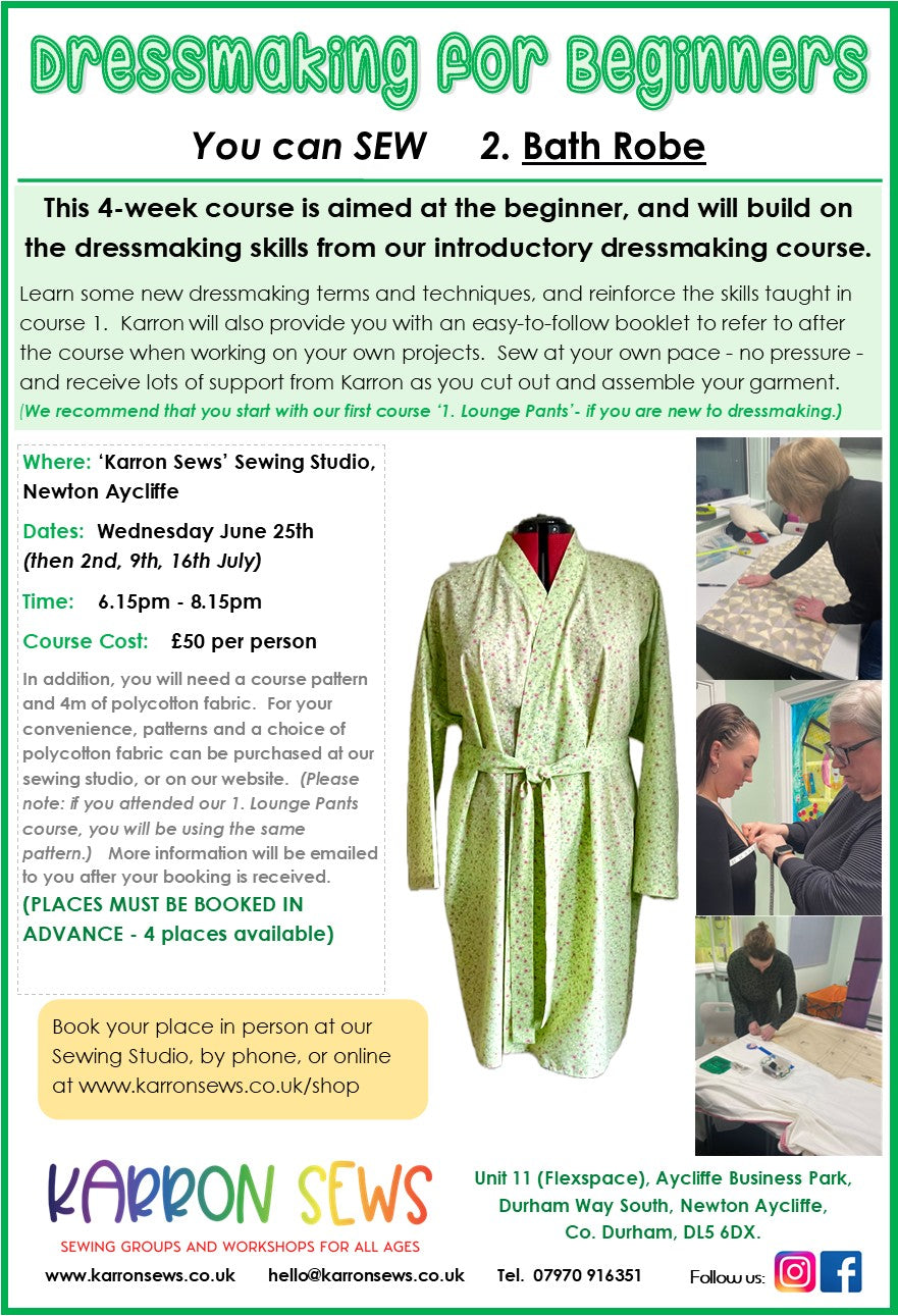 Dressmaking 2. Bath Robe