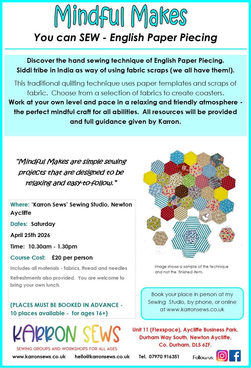 English Paper Piecing Workshop