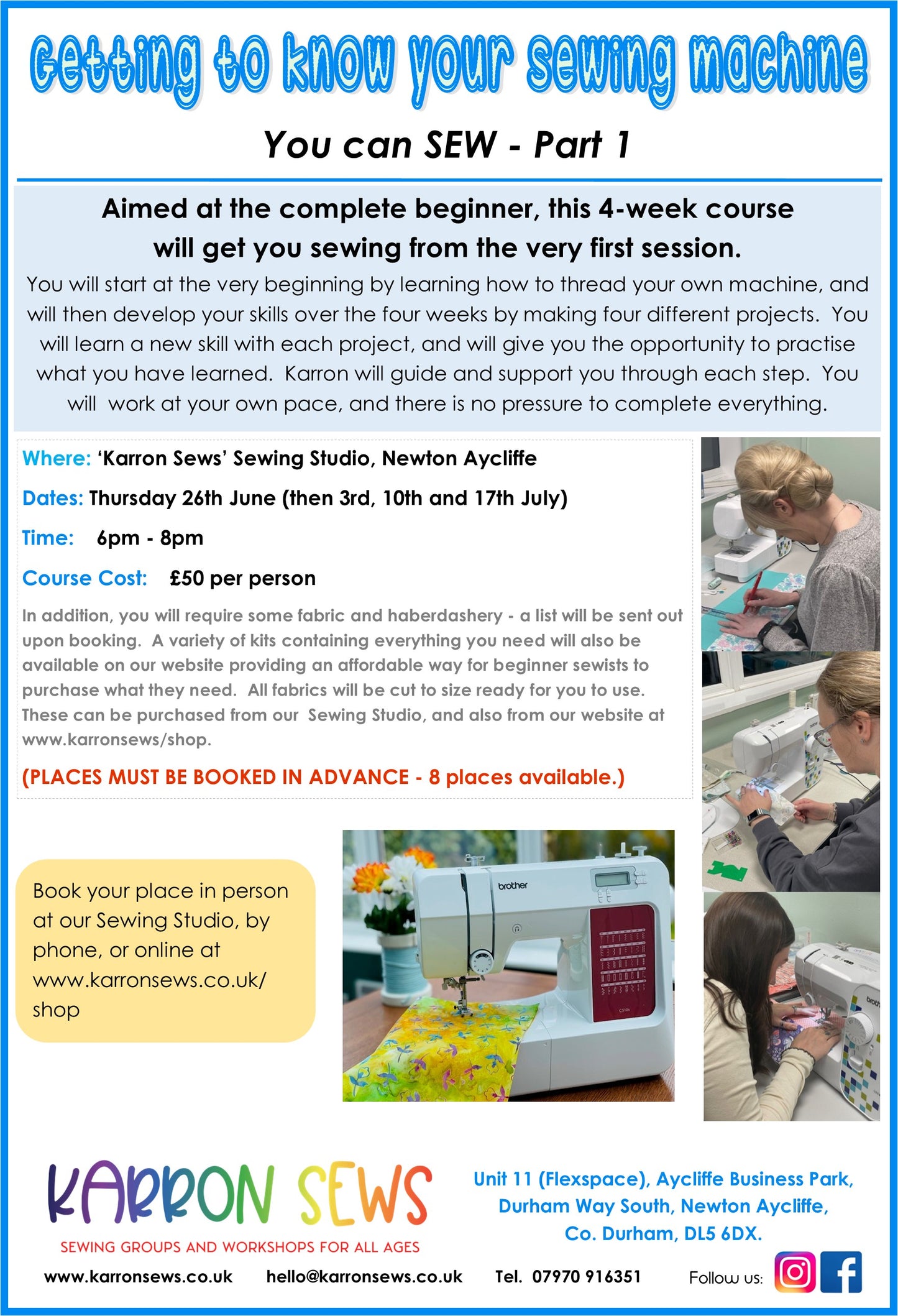 Getting to know your sewing machine - Part 1