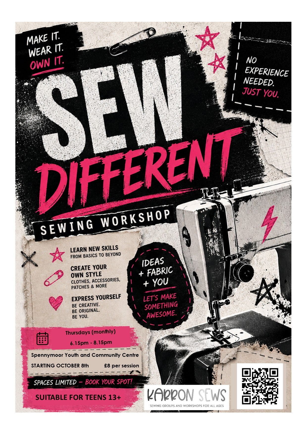 SEW Different - a monthly group for 13-16 year olds