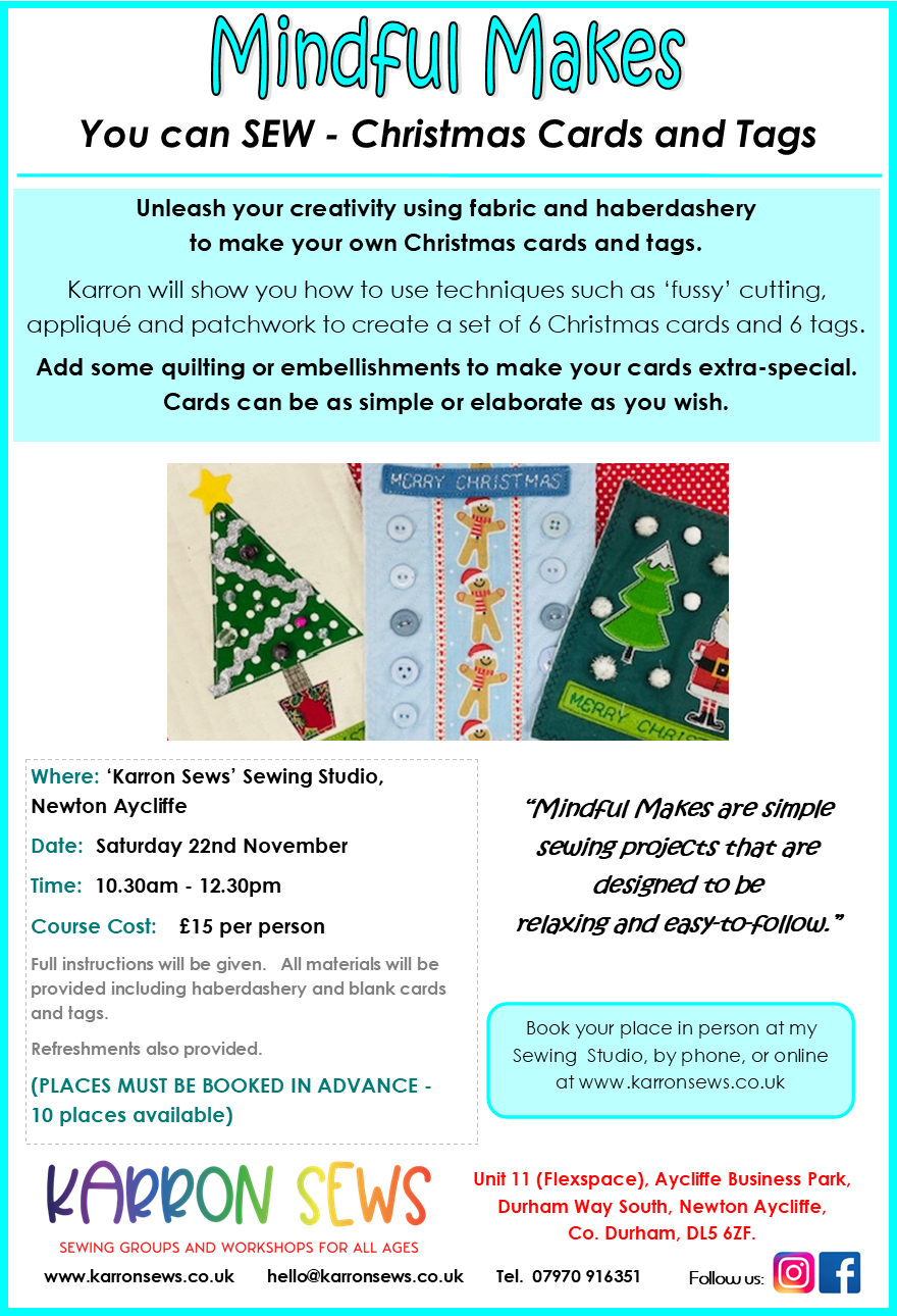 Christmas Cards and Tags - Saturday 22nd November