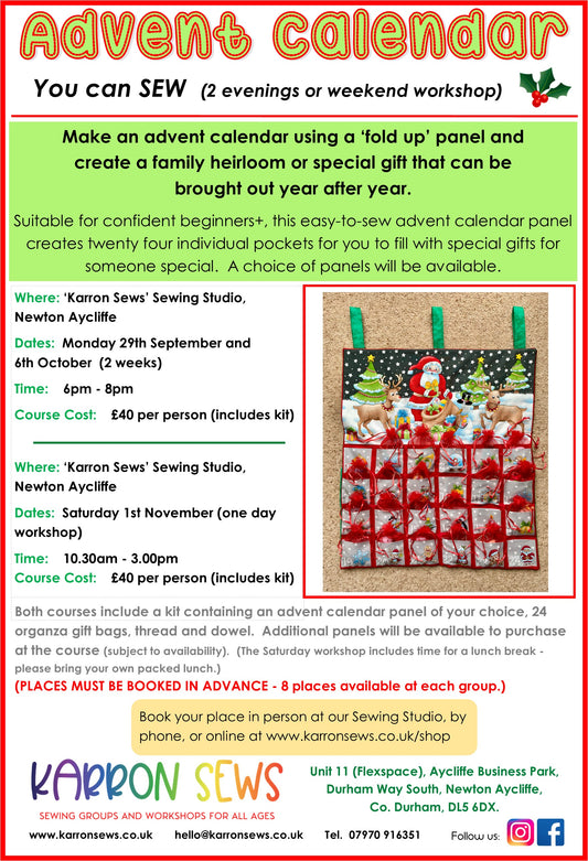 Advent Calendar evening workshop
