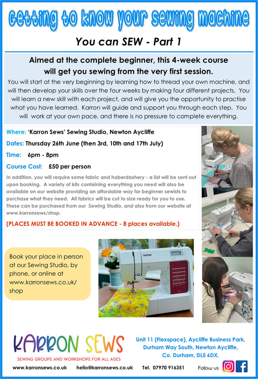 Getting to know your sewing machine - Part 1