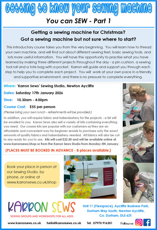 Getting to know your sewing machine Part 1