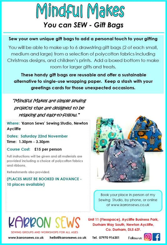 Gift Bags - Saturday November 22nd