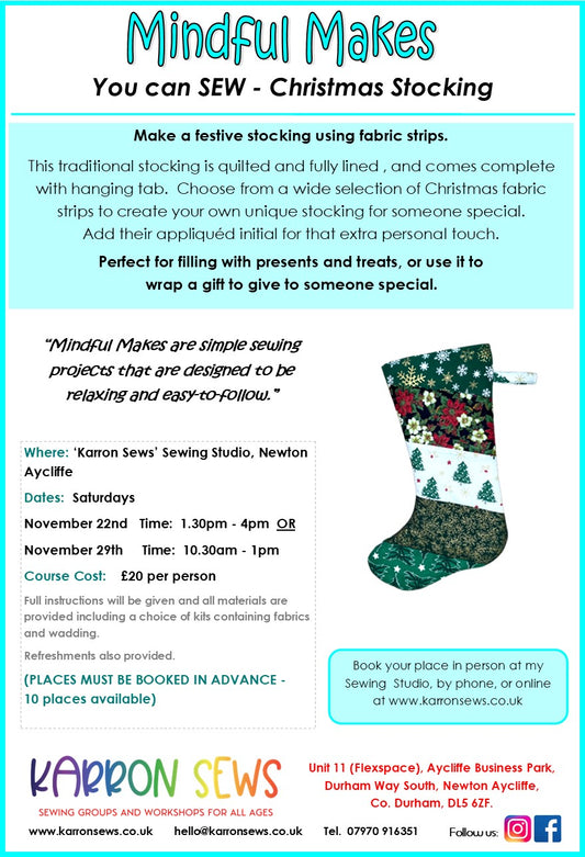 Christmas Stocking - Saturday 22nd November